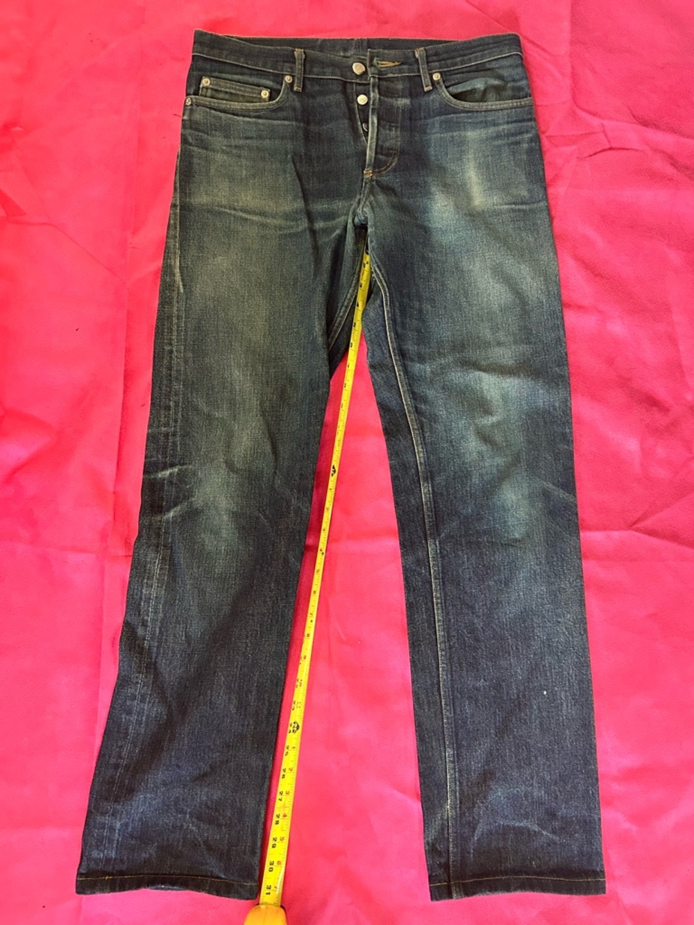 A.P.C. Men's Straight-Leg Jeans in Dark Indigo